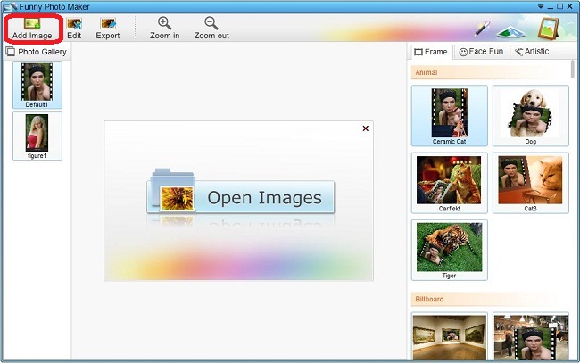 Add photo to Funny Photo Maker