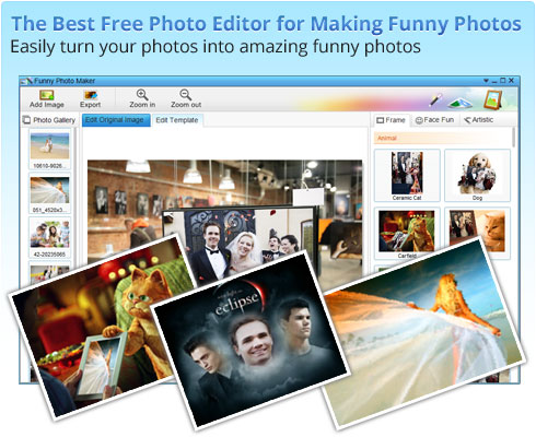 Funny Photo Maker interface.